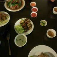 per dish around 2$ at Evergreen Vegetarian - Phsar Chas in Phnom Penh