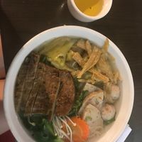 Dumpling noodle soup at Evergreen Vegetarian - Phsar Chas in Phnom Penh