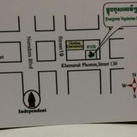 Map at Evergreen Vegetarian - Phsar Chas in Phnom Penh