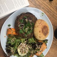 Vegan bean burger   at Intz48 Coffee Roasters Azores in Sao Miguel