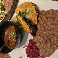 Burria taco: crispy and filled w melted cheese and deliciously juice house made meat  at Vida Cantina SF in San Francisco