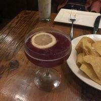 Purple Drank (alcoholic) and coconut horchata (non alcoholic)  at Vida Cantina SF in San Francisco