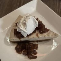 An excellent vegan apple cheesecake  at Vida Cantina SF in San Francisco