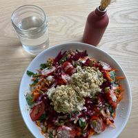 Farro Za'atar Bowl at Mondays Plant Café in Calgary