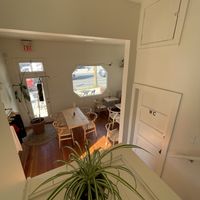 Sitting area at Mondays Plant Café in Calgary