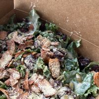 Kale Salad  at Mondays Plant Café in Calgary