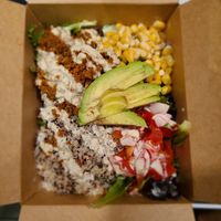 Broken burrito- delicious! at Mondays Plant Café in Calgary