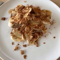 Almond butter toast   at Mondays Plant Café in Calgary