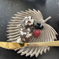 Coconut ‘bounty bar'  at Keto Royale Kafe in Marbella