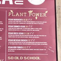 Vegan menu at Stoned Pizza in Woolacombe