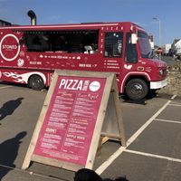 The van at Stoned Pizza in Woolacombe