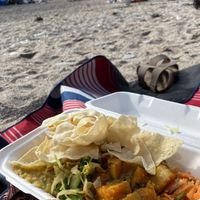 Vegan curry with a view!!😍🍛   at Barricane Beach Cafe in Woolacombe