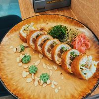 sushi z vegan tamago  at Vegan Sushi Bar in Warsaw