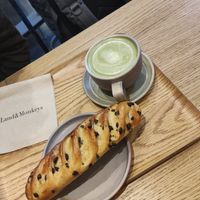 Viennoise and matcha. Fluffy like a good cuddle at Land & Monkeys - Roquette in Paris