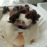 horchata with brownie at Cinnaholic in Berkeley