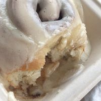 Cream cheese topping  at Cinnaholic in Berkeley