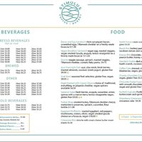 Current menu   at Stimulus Coffee + Bakery in Pacific City