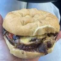 Eggplant muffuletta   at Stimulus Coffee + Bakery in Pacific City