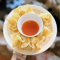 Vegan Cream Cheese Wontons  at Lucky Dragon in Minneapolis