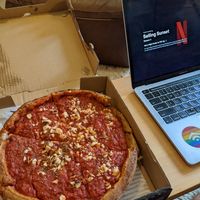 Vegan deep dish at Patxi's Pizza - Hayes Valley in San Francisco
