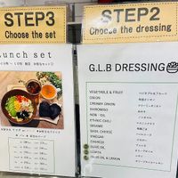 Vegan dressings are labeled at G.L.B in Osaka