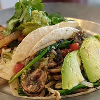Veg'out Taco and Spicy Tofu Taco at Chinos Fusion Hacienda in Austin