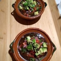 Bean soup. at La terraza 811 in Lo De Marcos