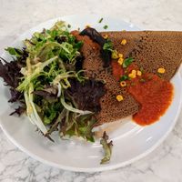 The savory version, with buckwheat batter. at Sweet Paris in Austin