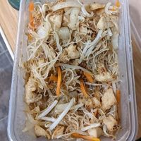 'Chicken' chow mein (vermicelli noodles) at Hong Kong Vegan in Wakefield