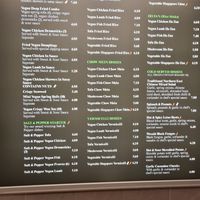 Just a part of the menu. at Hong Kong Vegan in Wakefield