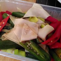 Chilli bean curd (nice, but not that spicy) at Hong Kong Vegan in Wakefield