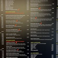 Menu board   at Hong Kong Vegan in Wakefield