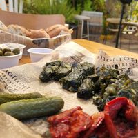 Delicious, locally made dolmas at Tulip Winery in Kiryat Tivon