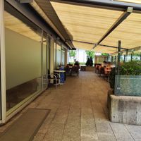 Outdoor seating at Bäckerei Amann in Vaduz