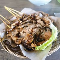 Sate jamur (mushrooms) at Soma Yoga - Vegi Jawi in Depok