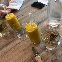 Fresh smoothies and tea pig herbal teas in our robes 💞🌱 at Glass House Retreat in Bulphan