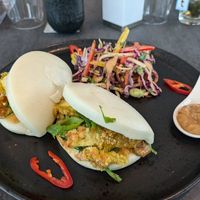 Tofu bao buns at Glass House Retreat in Bulphan