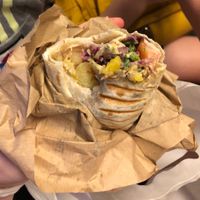 The sabich vegan wrap  at Taïm Streetfood in Vienna