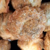 Vegan dumplings, fried at MOMO Kitchen in Chesapeake