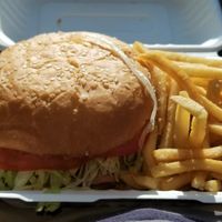 Jalapeno Burger & Fries  at The Trashy Vegan in Asheville