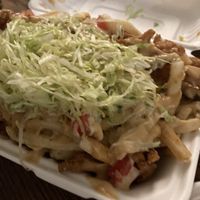 Gooey crunchy loaded fries   at The Trashy Vegan in Asheville