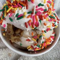 Lavender Ice Cream Sundae (with wet walnuts) at Homestyle Creamery in Cold Spring