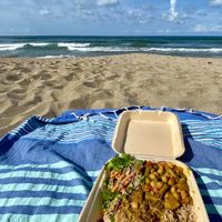 lunch on the beach at Take It Easy in Puerto Viejo De Talamanca