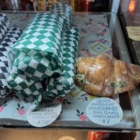 Wrap and croissant  at Zizzo's Coffeehouse & Wine Bar in Capitola