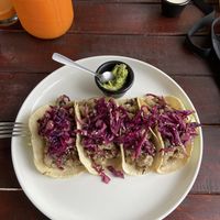 Arabian Tacos  at Camu Camu cafe in Playa Del Carmen