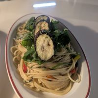 Namul pasta at Right Here at Very Front in Seoul