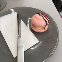 Raspberry and vanilla macaron  #Veganuary at Arapina in South East London