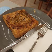 Spicy aubergine puffy at Arapina in South East London