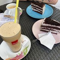 Iced coffee with plant milk at Kavarna Pod Vezi in Plzen