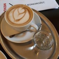 Cappucino at Café Jednorožec in Klatovy